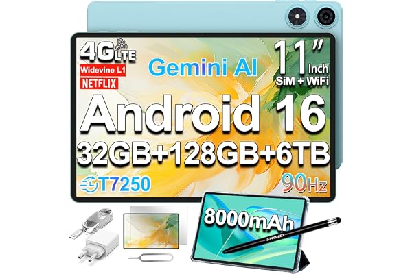 TECLAST P50 Android 16 con accessori
