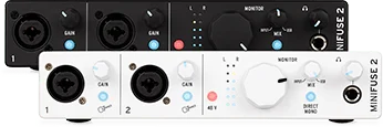 Arturia MiniFuse 2 vista frontalmente e dall’alto