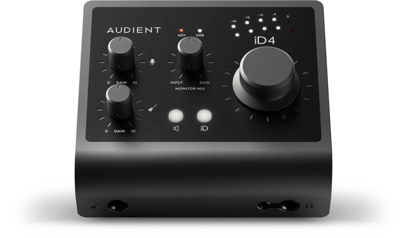 Audient iD4 MKII vista dall’alto