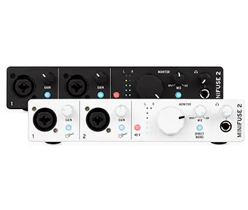 Arturia MiniFuse 2 vista frontalmente e dall’alto